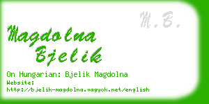 magdolna bjelik business card